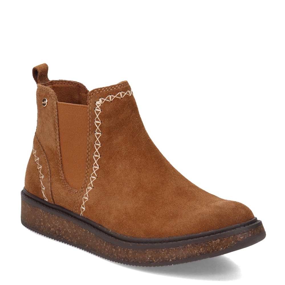 NIB Earth Elements Avens Slip On Chelsea Ankle Bootie Camel Suede 8M 39 - Picture 10 of 13